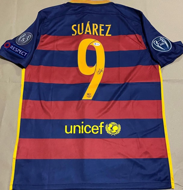 Maglia replica FC Barcelona 2014/15 - Firmata da Luis Suarez