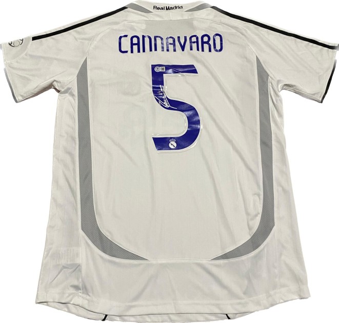 Replica della maglia del Real Madrid 2006/07 firmata da Fabio Cannavaro