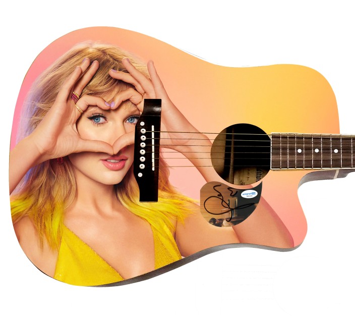 Taylor Swift Signed Custom 'Artistic Anthology' Graphics Guitar