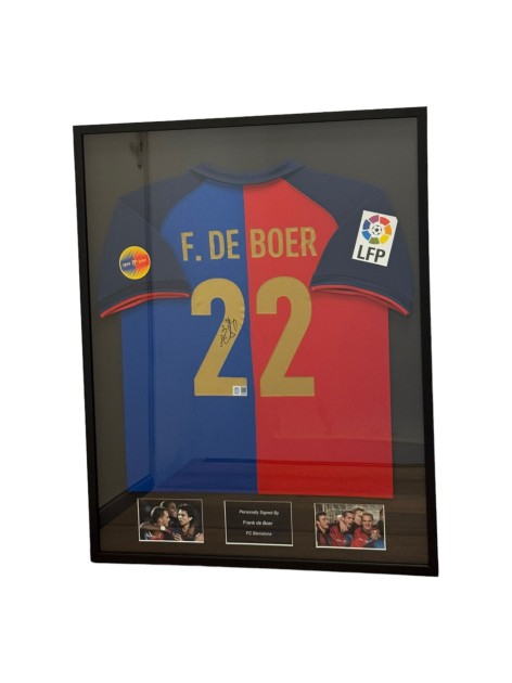 Frank de Boer's Barcelona Signed And Framed Shirt