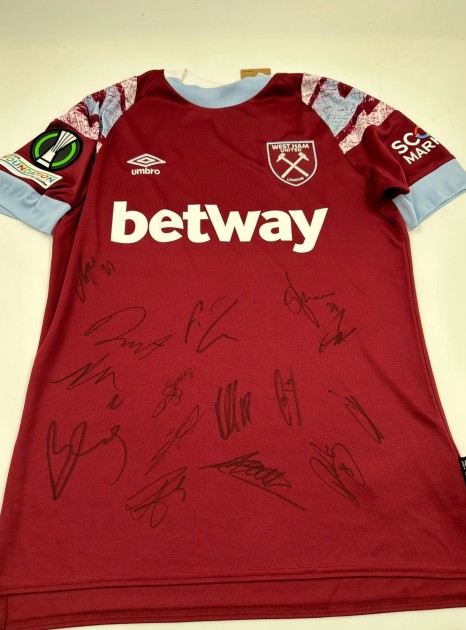 West Ham United Fc Uefa Europa Conference League Squad Signed Shirt