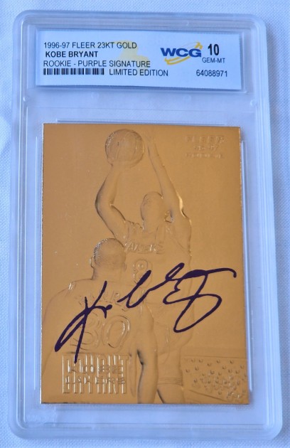 Card in oro Limited Edition Kobe Bryant Rookie 1996/97
