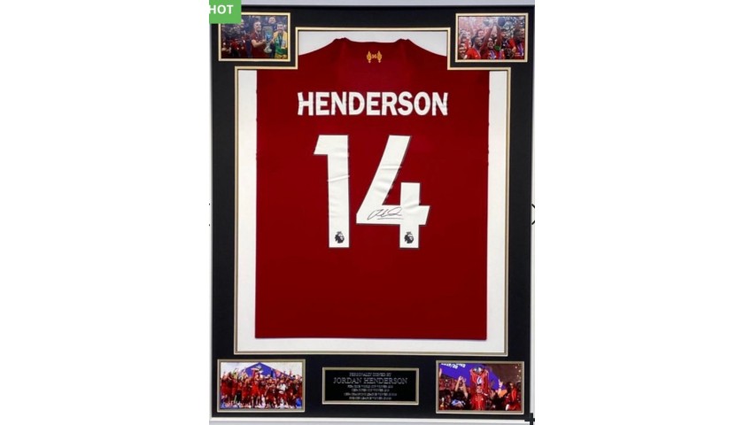 Jordan Henderson Liverpool Signed & Framed Shirt