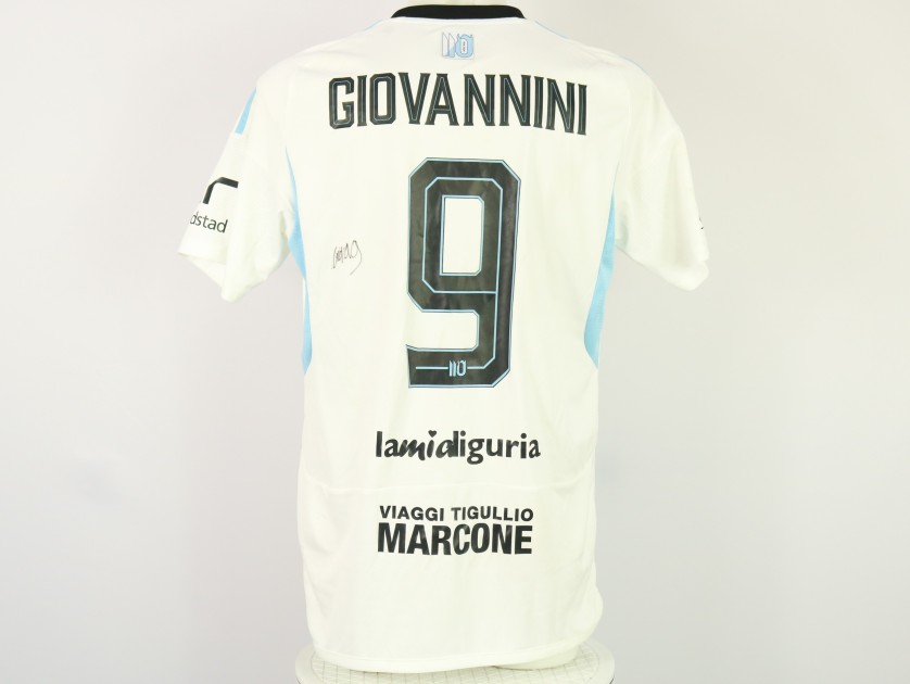 Giovannini's unwashed Signed Shirt, Virtus Entella vs Lucchese 2024, Special 110 Years 