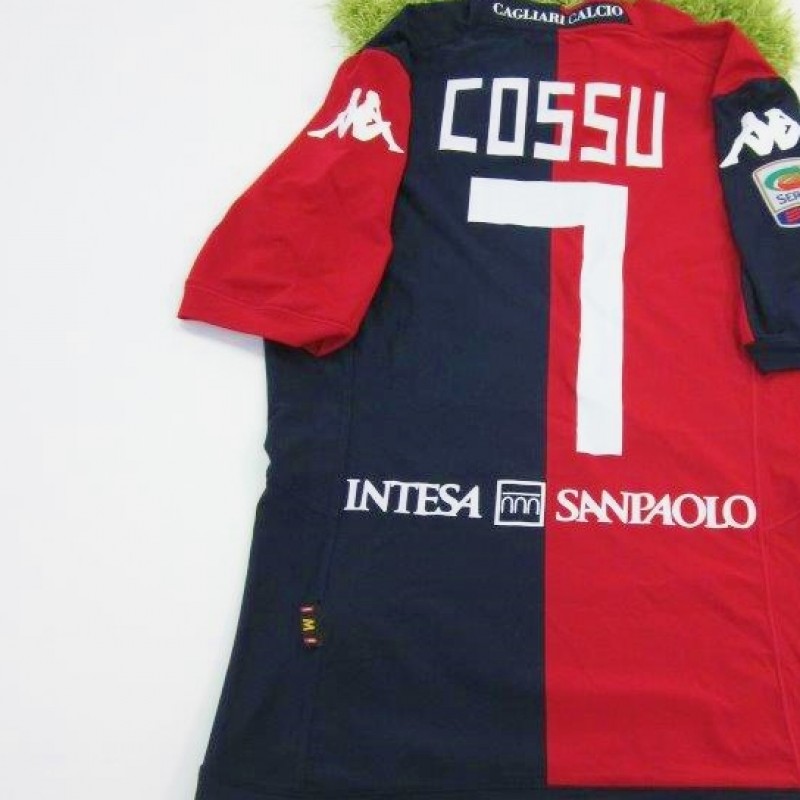 Cossu Cagliari match worn shirt, Cagliari-Sampdoria, Serie A 2014/2015