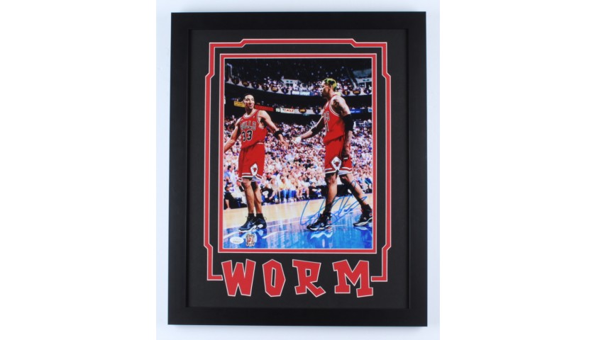 Dennis Rodman Signed Framed Display