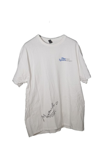 “Ciao Amore” White T-Shirt, Signed by Mazzariello and Donated for Sanremo 2026