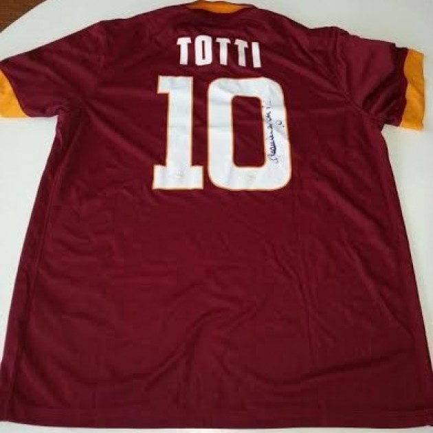 Totti Roma match shirt, season 2014/2015 - signed