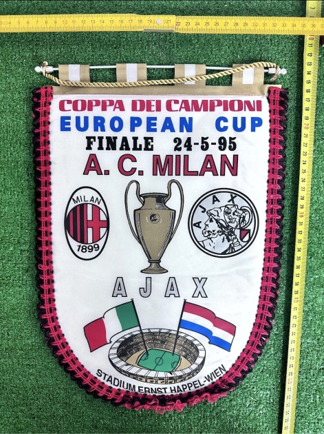 Milan vs Ajax Official Pennant, UCL Finals 1995