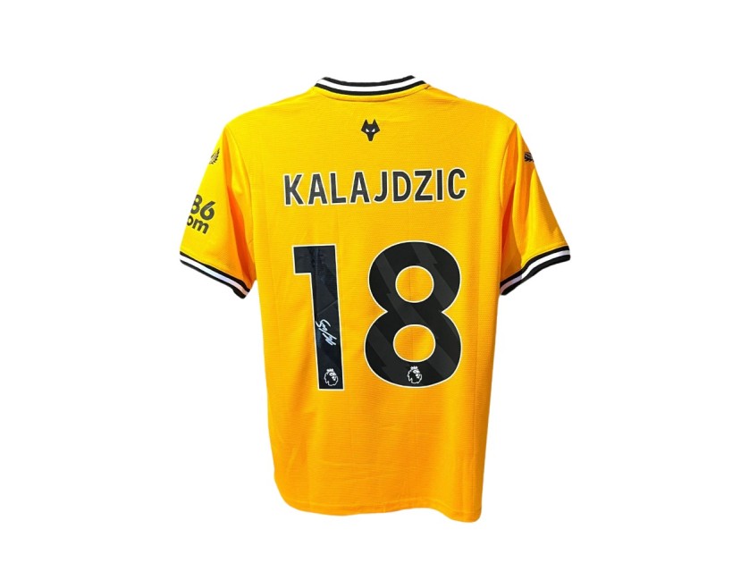 Maglia replica firmata di Sasa Kalajdzic del Wolverhampton Wanderers 2023/24