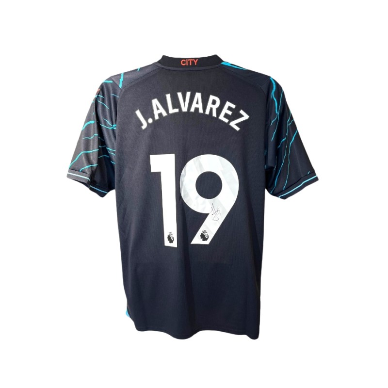 Maglia Third ufficiale firmata da Julian Alvarez per il Manchester City 2023/24