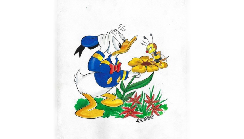 Original Donald Duck Drawing by Ignasi Calvet Esteban