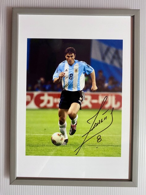 Javier Zanetti's Argentina Signed and Framed Picture