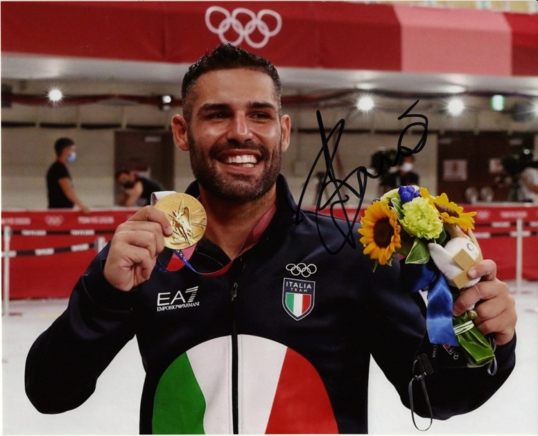 Tokyo 2020 Olympics - Photograph Signed by Luigi Busà