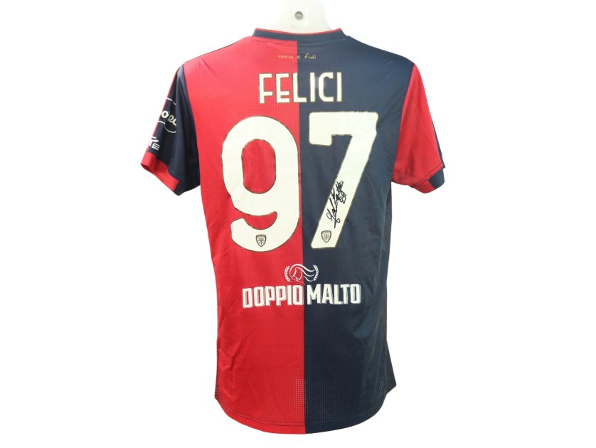 Felici's Signed Unwashed Shirt, Cagliari vs Cremonese 2024