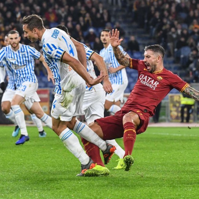 Kolarov's Worn and Signed Shirt, Roma-SPAL 2019