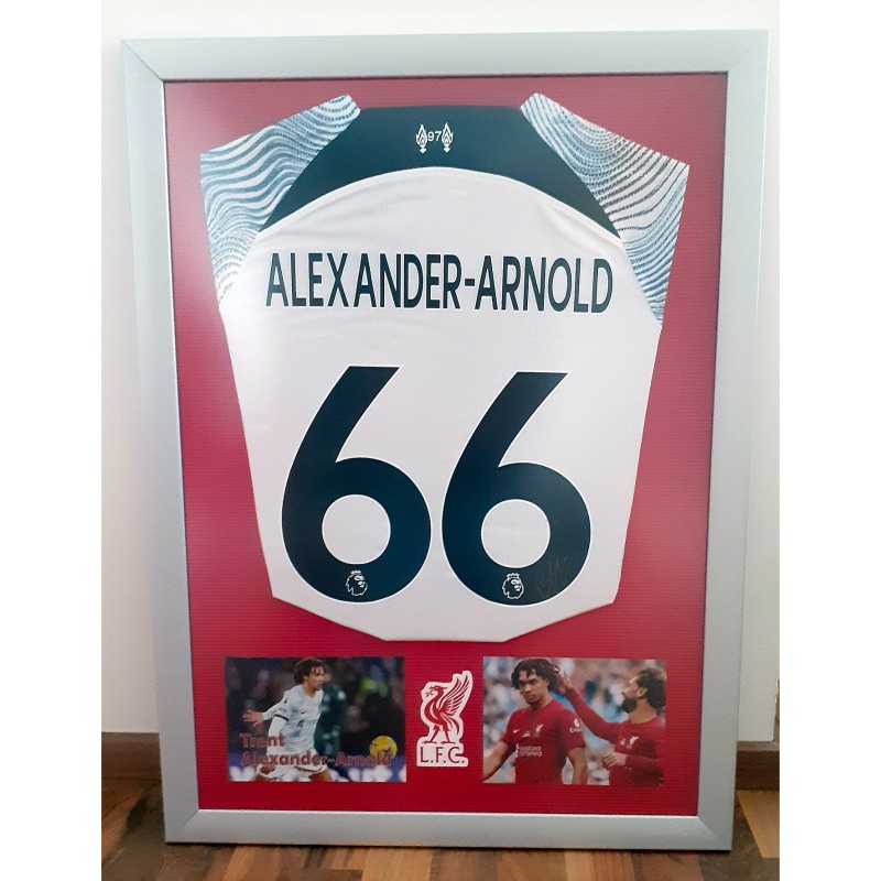 Trent Alexander-Arnold Liverpool 2022/23 Signed And Framed Away Shirt 