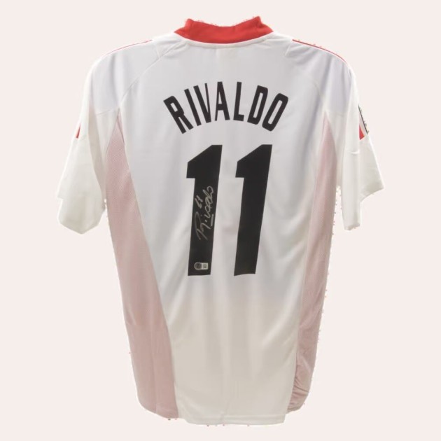 Rivaldo's AC Milan Signed Replica Away Shirt