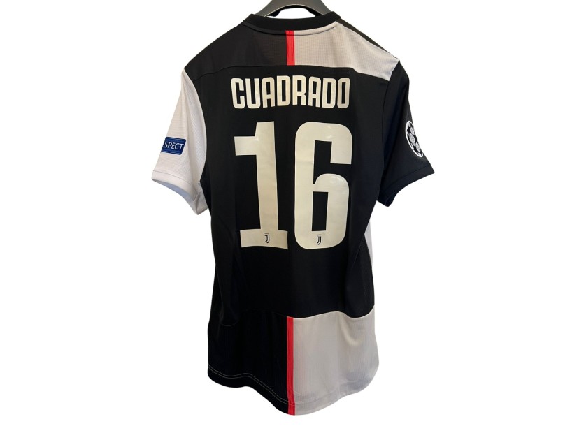 Cuadrado's Juventus Match-Issued Shirt, UCL 2019/20