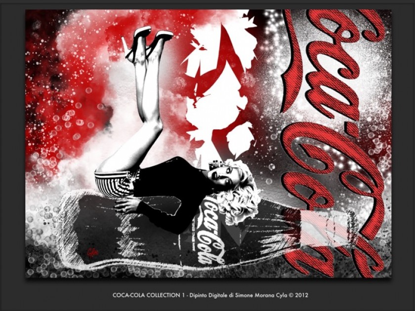 Simone Morana Cyla "Coca-Cola collection 1" - digital painting - 60x44 cm
