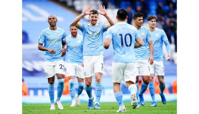 Ruben Dias' Man City Match-Issued Signed Shirt