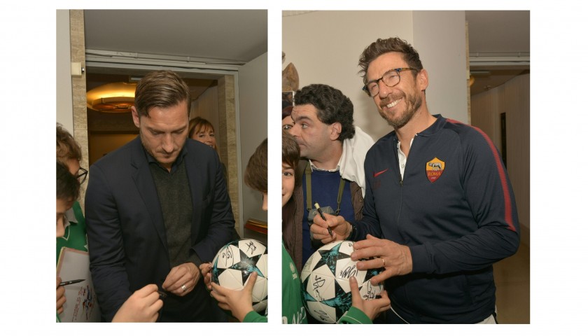Official Champions League Ball Signed by the AS Roma players