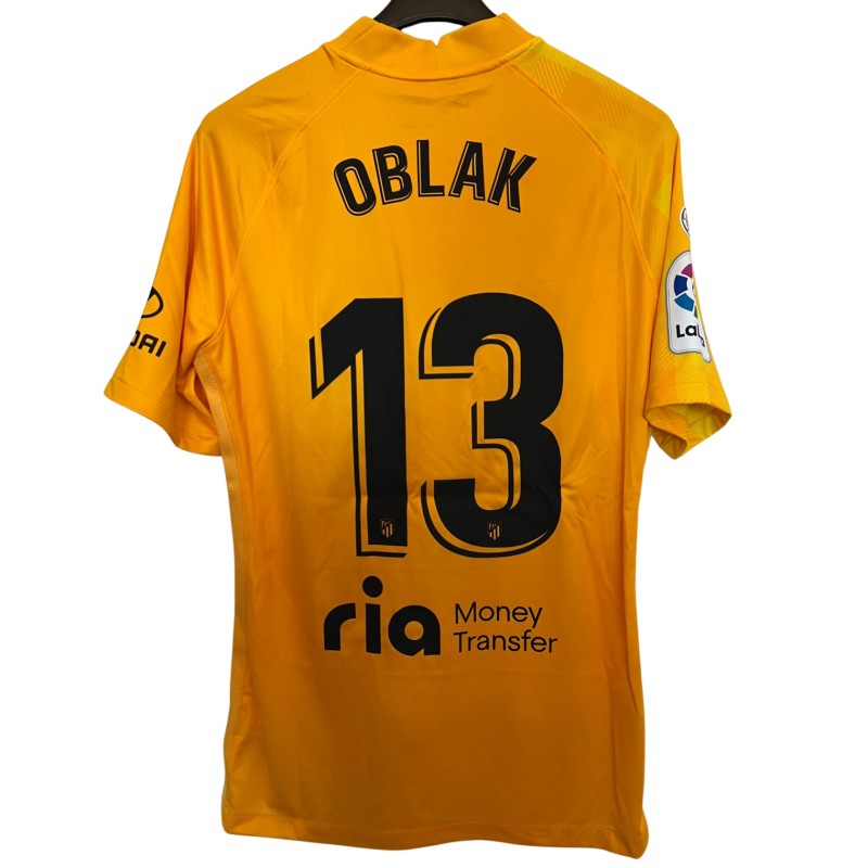 Oblak's Atletico Madrid Match-Issued Shirt, 2021/22