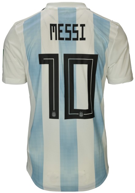 Messi's Match-Issued Shirt Nigeria vs Argentina WC 2018