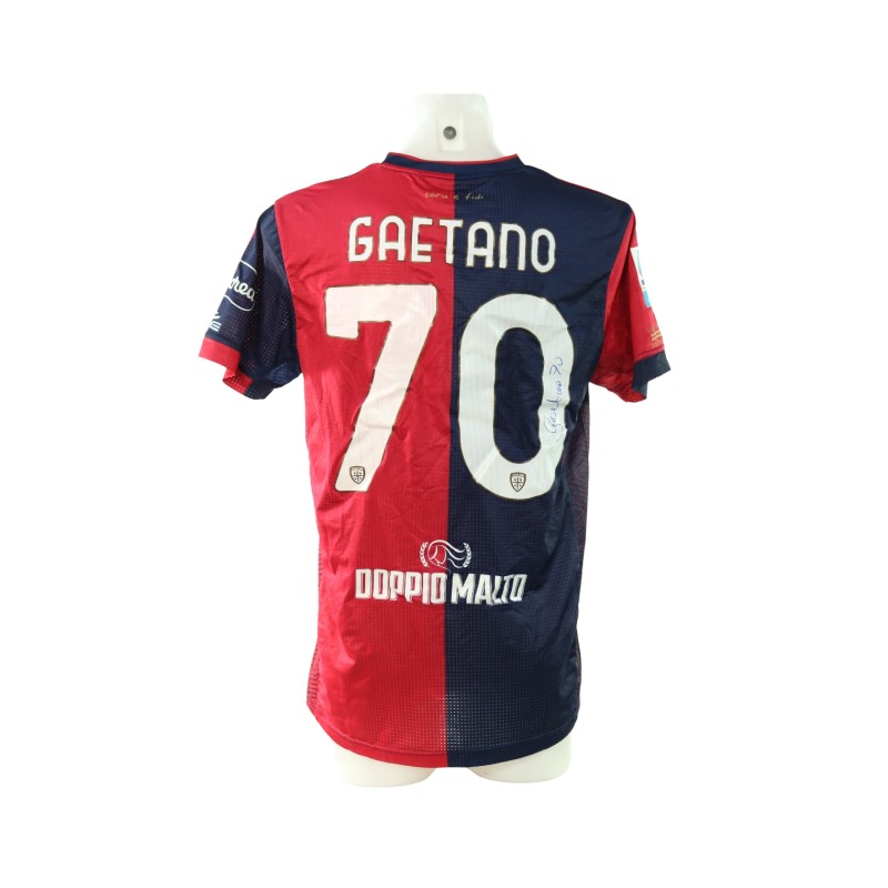 Gaetano's Signed Unwashed Shirt, Cagliari vs Milan 2024