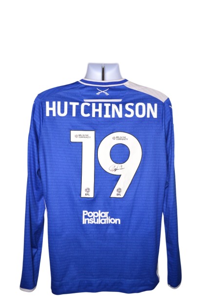 Hutchinson's Bristol Rovers EFL Sky Bet League One Signed Match Worn Shirt, vs Barnsley