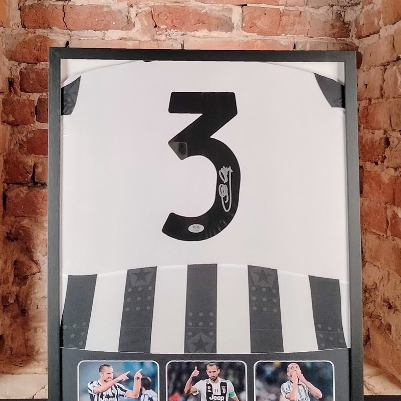 Chiellini's Juventus Signed and Framed Shirt