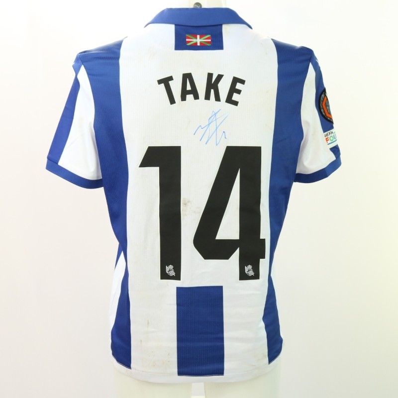 Take Kubo's Real Sociedad vs Ajax Signed Unwashed Shirt, Europa League 2024