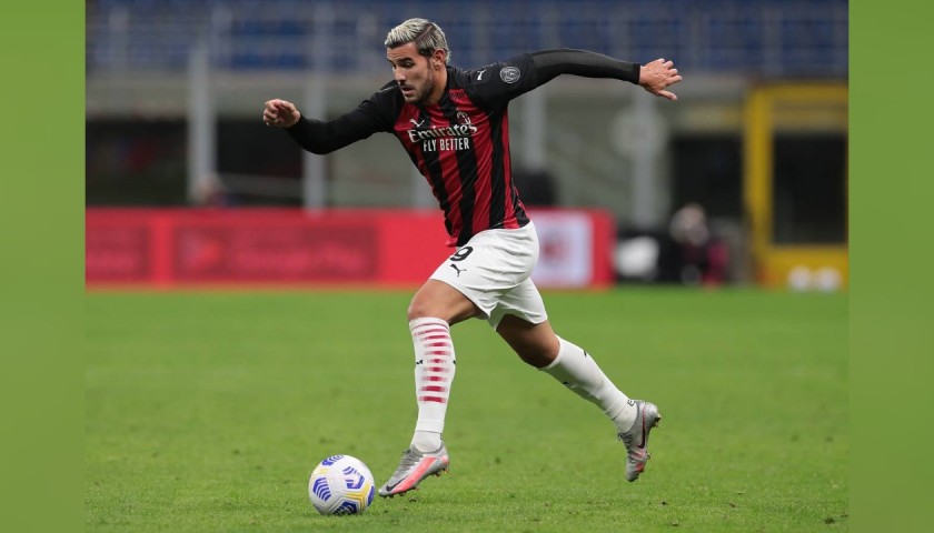 Theo Hernandez's Official AC Milan Signed Shirt, 2020/21