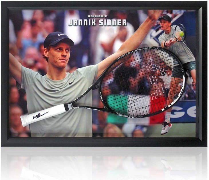 Jannick Sinner Signed Tennis Racket Presentation