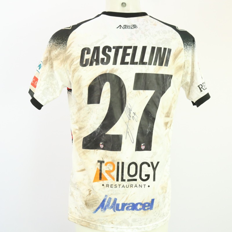 Castellini's Unwashed Signed Shirt, Taranto vs Catania 2024