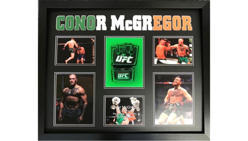 Conor McGregor Signed and Framed Glove Display