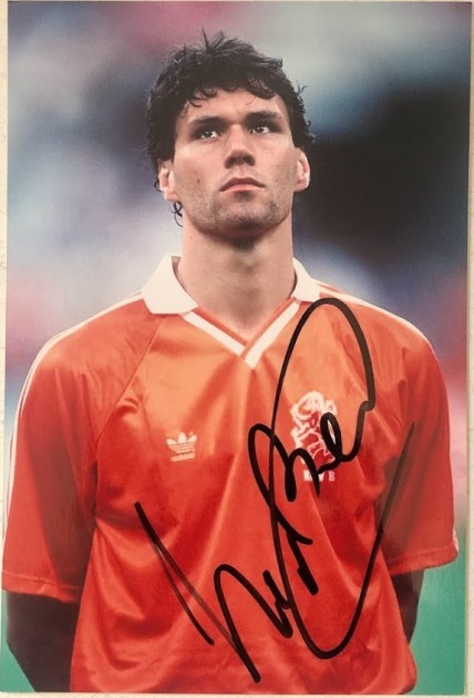 Fotografia autografata da Marco Van Basten