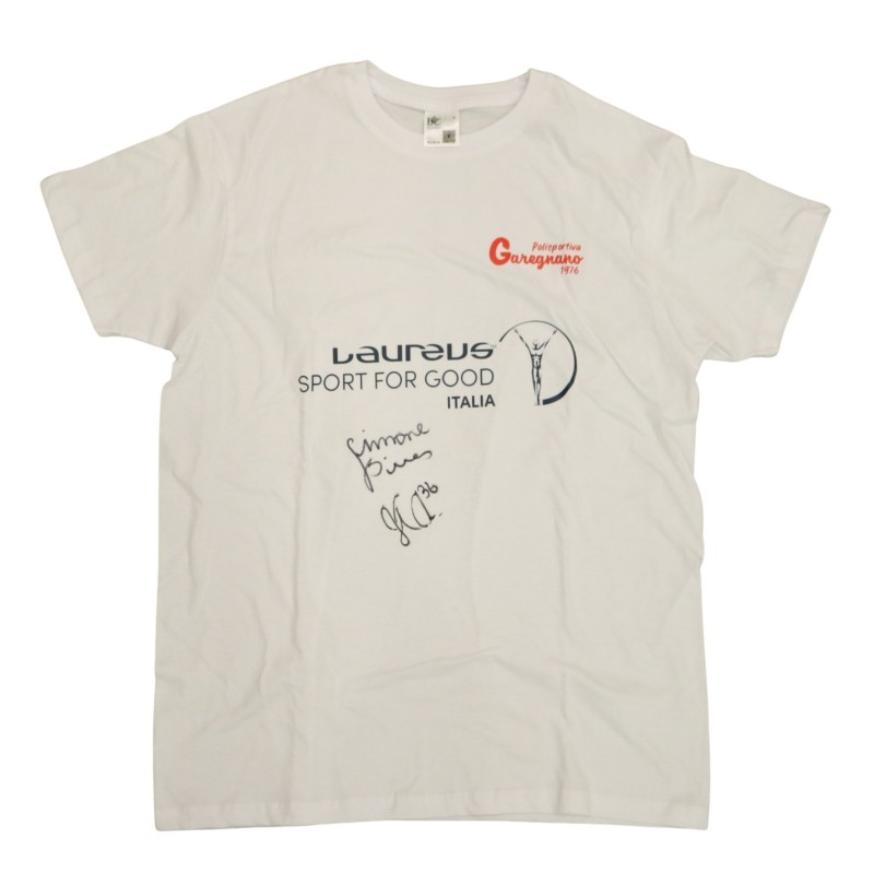 Maglietta Fondazione Laureus e Polisportiva Garegnano - Autografata da Simon Biles e Jonathan Owens