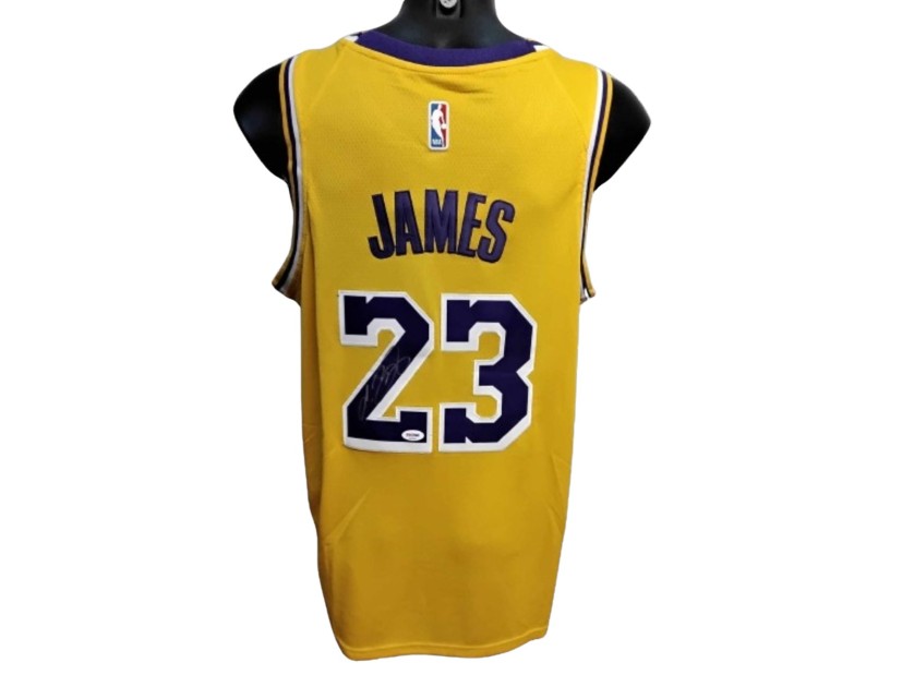 LeBron James Los Angeles Lakers Signed Replica Jersey