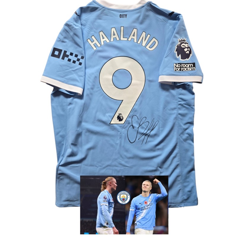 Haaland's "Poppy" Signed Match-Issued Shirt, Manchester City vs Liverpool 2025