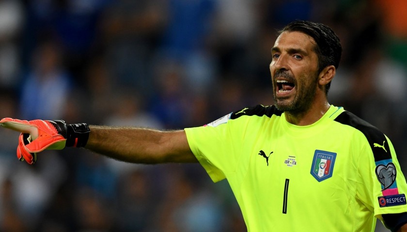Buffon's Signed Match Shirt, Israel-Italy 2016 