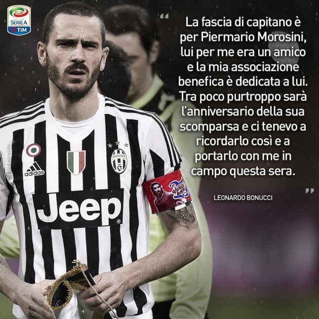 Bonucci's Commemorative Captain's Armband, Inter-Juventus - signed