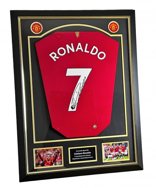 Cristiano Ronaldo's Manchester United 2021/22 Signed and Framed Shirt