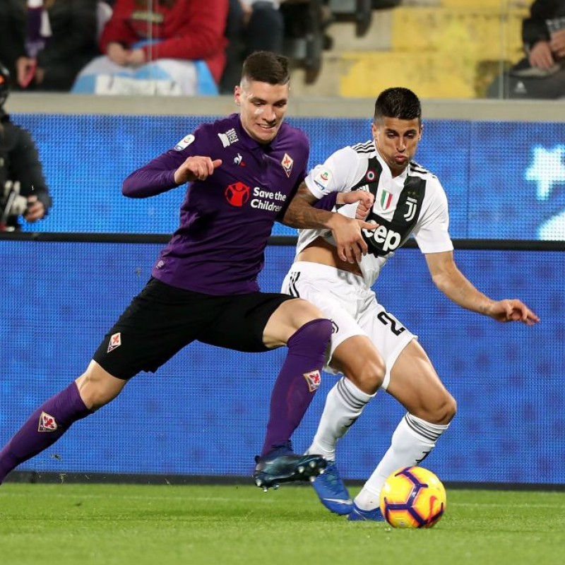 Maglia Milenkovic indossata Fiorentina-Juventus, Patch Mandela