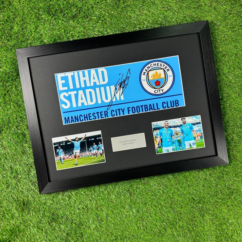 Josko Gvardiol Signed and Framed Manchester City Football Road Sign 