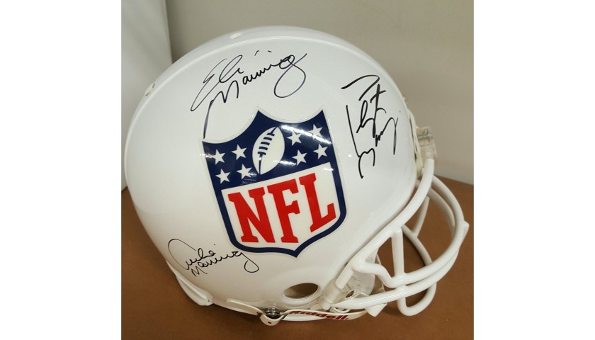 Mannings Signed NFL Helmet