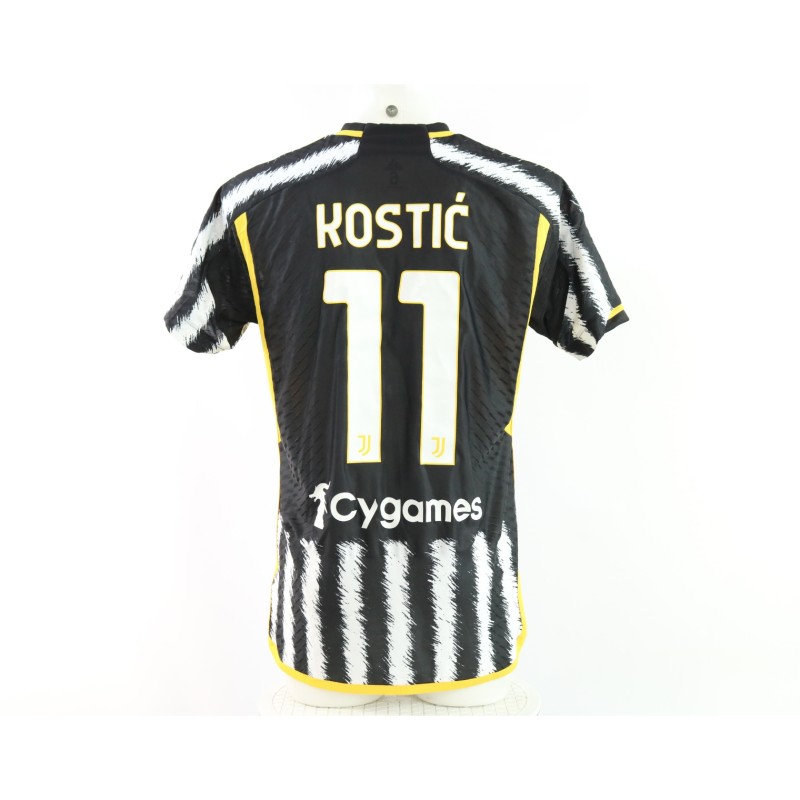 Kostic's Juventus vs Milan Unwashed Shirt, 2023/24