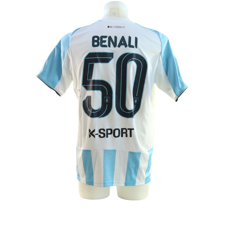 Benali's Signed Unwashed Shirt, Reggiana vs Virtus Entella 2025