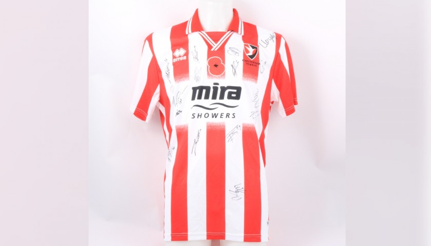 Cheltenham Town Official Poppy Shirt Signed by the Team