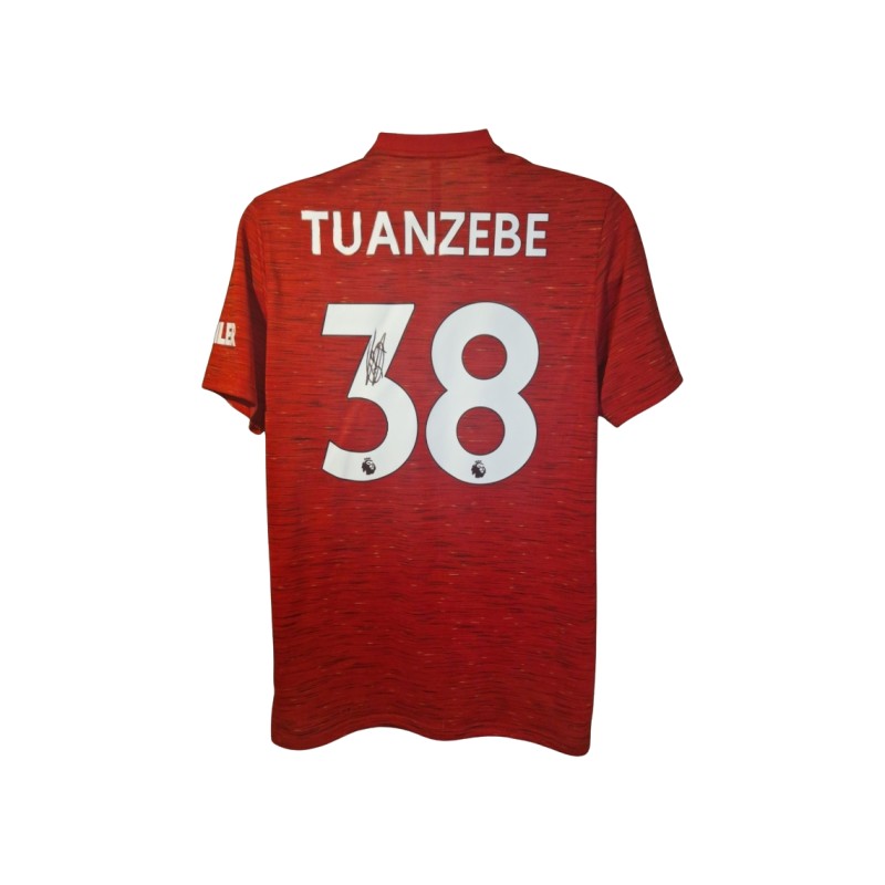 Axel Tuanzebe Signed Manchester United Official 2020-21 Home Football Shirt